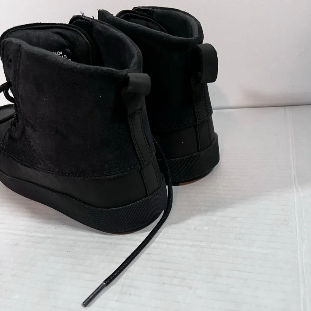 Olukai Men's Nalukai Kapa Boot Lava Rock Black Canvas Chukka Ankle Mid Size 8.5